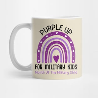 Purple Up For Military Kids Month Of The Military Child Mug